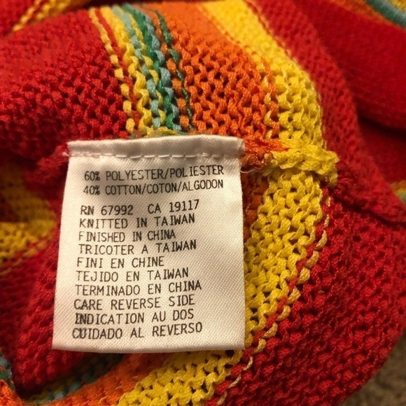 3/$25 🙌🏼 Segrets Vintage Knit Striped Tank Top Medium - Picture 5 of 6